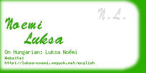 noemi luksa business card